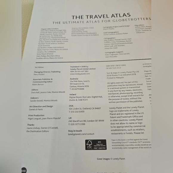 The Travel Atlas by Lovely Planet Hardcover Book Published 2018 New - Picture 4 of 14